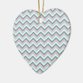 Ocean Mist Chevron Pattern Keramisch Ornament (Links)