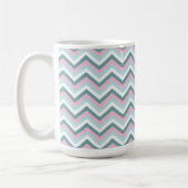 Ocean Mist Chevron Pattern Koffiemok (Links)