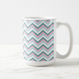 Ocean Mist Chevron Pattern Koffiemok