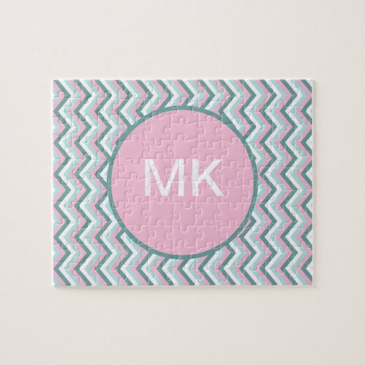 Ocean Mist Chevron Pattern Legpuzzel (Horizontaal)