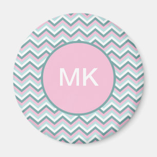 Ocean Mist Chevron Pattern Magneet