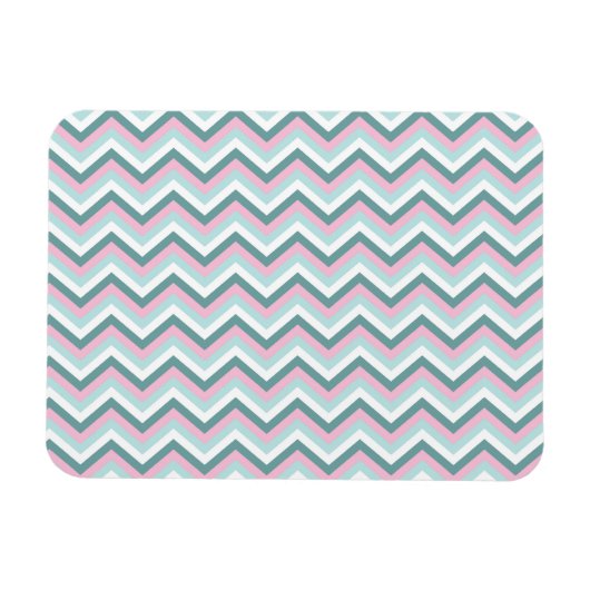 Ocean Mist Chevron Pattern Magneet (Horizontaal)