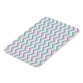 Ocean Mist Chevron Pattern Magneet (Linkerzijde)
