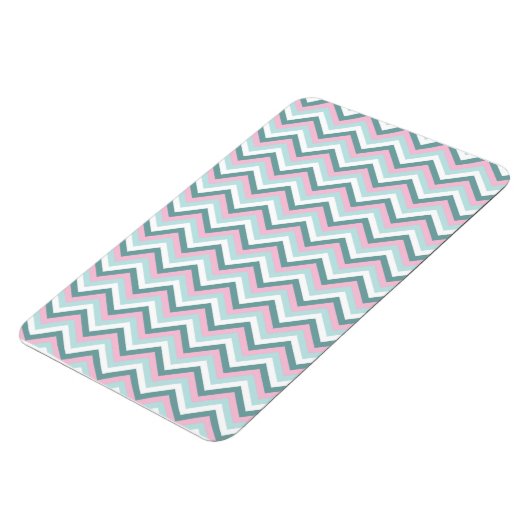 Ocean Mist Chevron Pattern Magneet (Linkerzijde)