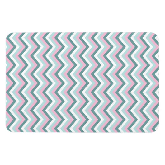 Ocean Mist Chevron Pattern Magneet (Horizontaal)