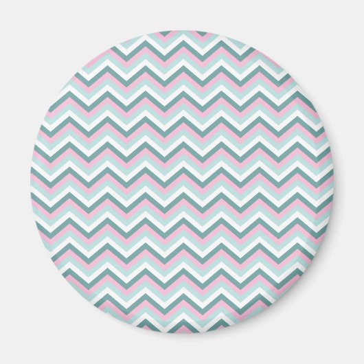 Ocean Mist Chevron Pattern Magneet (Voorkant)