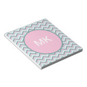 Ocean Mist Chevron Pattern Notitieblok (Schuin)