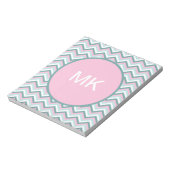Ocean Mist Chevron Pattern Notitieblok (Gedraaid)