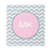 Ocean Mist Chevron Pattern Notitieblok (Voorkant)