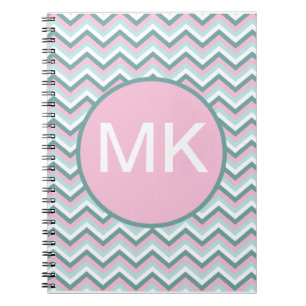 Ocean Mist Chevron Pattern Notitieboek
