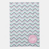 Ocean Mist Chevron Pattern Theedoek (Verticaal)