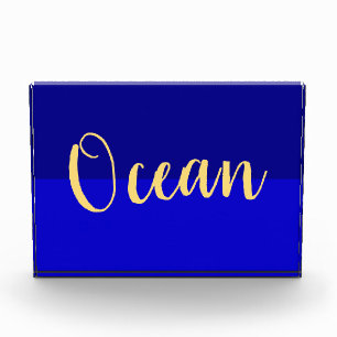 OCEAN Modern Twee Tinten Koningsblauw Kleurblok Fotoblokken