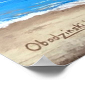 "Ocean Moon" Full Moon Beach Scene Poster Afdrukke (Hoek)