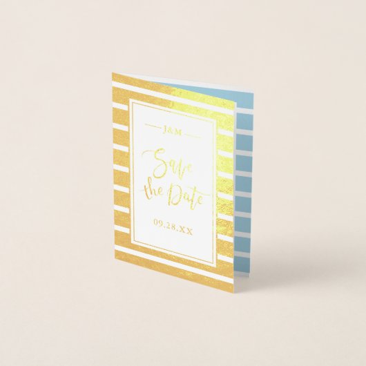 Ocean Mountain Lighthouse Wedding Save the Date Folie Kaarten (Voorkant)