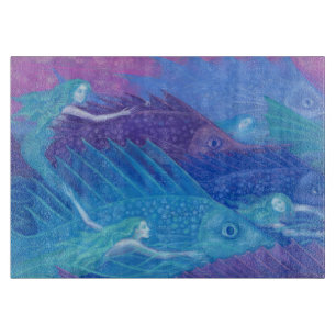 Ocean Nomads, Nautical Fantasy Art Mermaids & Fish Snijplank