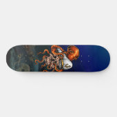 Ocean Octopus Captains of Skull Treasure Skateboard (Horizontaal)