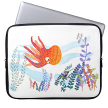 Ocean Octopus en onderwater vrienden laptophoes