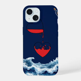 Ocean of Love Abstracte Kunst Telefoonhoesje iPhone 15 Hoesje