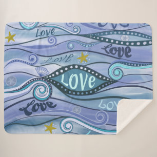 Ocean of Love Hedendaagse Kunst Sherpa Blanket Deken