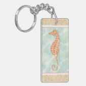 Ocean Oranje Seahorse Sleutelhanger (Voorkant Links)