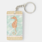 Ocean Oranje Seahorse Sleutelhanger (achterkant)