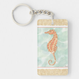 Ocean Oranje Seahorse Sleutelhanger