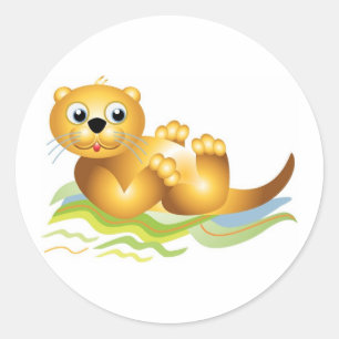 Ocean Otter Ronde Sticker