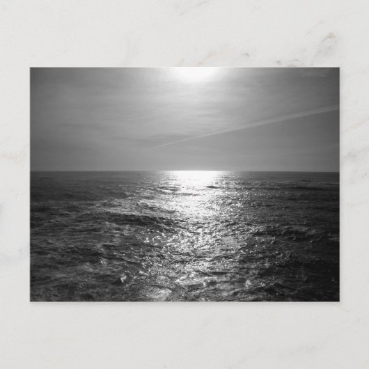 Océan Pacifique dans la carte postale monochrome (Devant)