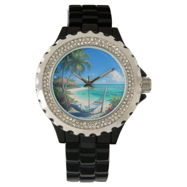 Ocean Paradise - Tropical Beach Oasis Horloge (Voorkant)