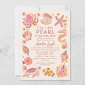 Ocean Parel Zeewezens Roze Meisje Baby Shower Kaart (Voorkant)