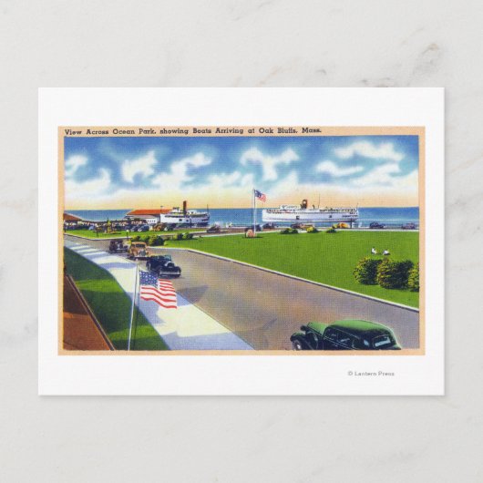 Ocean Park Uitzicht van Boats die aankomen in Harb Briefkaart (Voorkant)