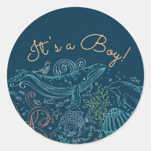 Ocean Party Het is een Boy Sticker