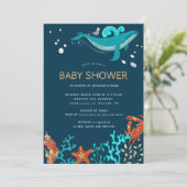 Ocean Party | Invitation Baby shower (Debout devant)