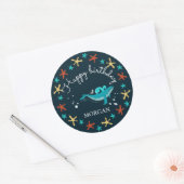 Ocean Party | Joyeux Sticker Monogram Anniversaire (Enveloppe)