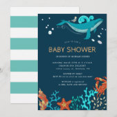 Ocean Party | Uitnodiging tot Baby shower (Voorkant / Achterkant)