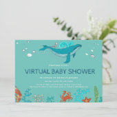 Ocean Party Virtual Baby shower Invitation (Staand voorkant)