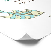 Ocean Pastel | Gepersonaliseerd Poster Baby geboor (Hoek)