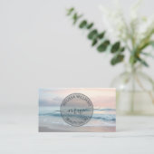 Ocean Pastel Kleuren Logo Visitekaartje (Staand voorkant)