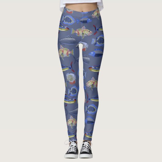 Ocean Pattern Leggings (Voorkant)
