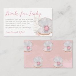 Ocean Pearl Meisje Baby shower Boeken voor Baby Ka Informatiekaartje