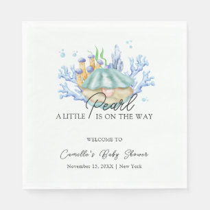 Ocean Pearl onder het Zee Baby shower Welkom Servet