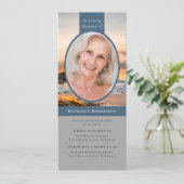 Océan Photo Funeral Invitation numérique (Debout devant)