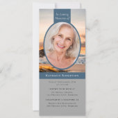 Océan Photo Funeral Invitation numérique (Devant)