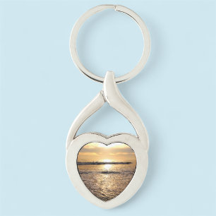Ocean Photo Heart Shape Sleutelhanger 