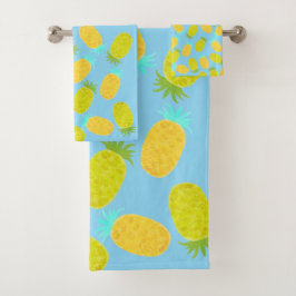 Ocean Pineapples Pattern Bad Handdoek