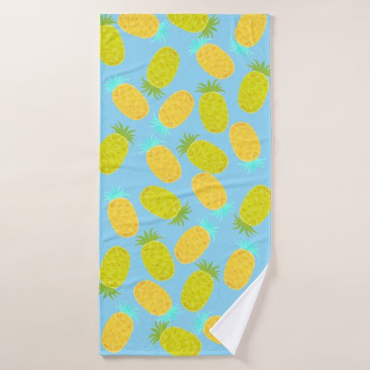 Ocean Pineapples Pattern Badhanddoek (Badhanddoek)