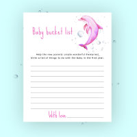 Ocean pink dolfijn - Baby bucket list