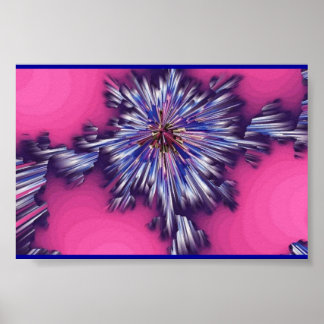 Ocean Pink Eruption Poster