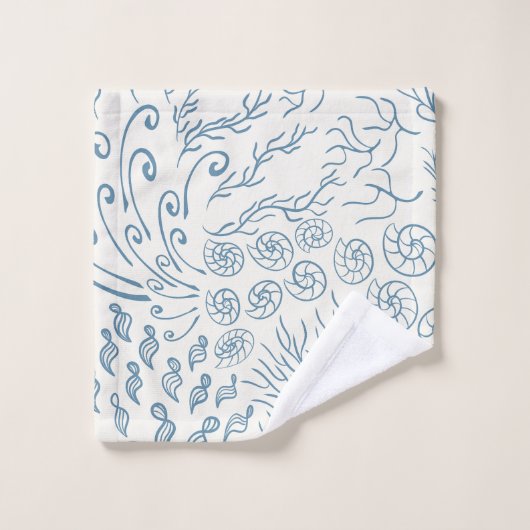 Océan | Plage | Corail (Gant de toilette)