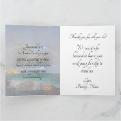 Ocean Rainbow Pastor Appréciation Carte de remerci (Intérieur)